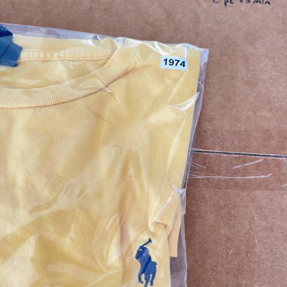 Polo by Ralph Lauren Long Sleeve T-Shirt Men XL Bright Yellow w/ Blue Pony Logo - Picture 11 of 12